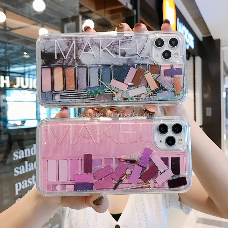 For Iphone 12 Case Fashion Woman Eye Shadow Make Up Case