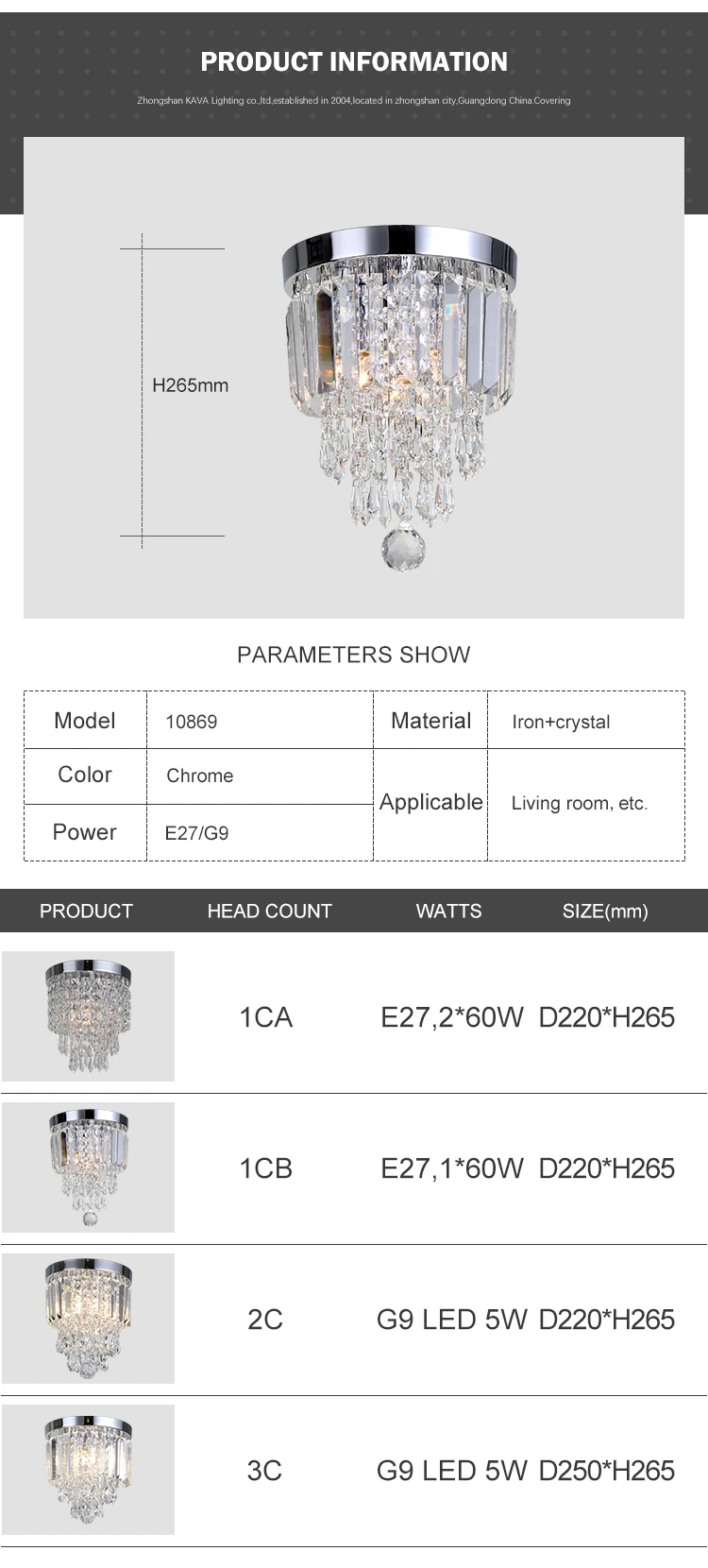 Modern crystal indoor decoration for bedroom hotel lobby pendant ceiling Light