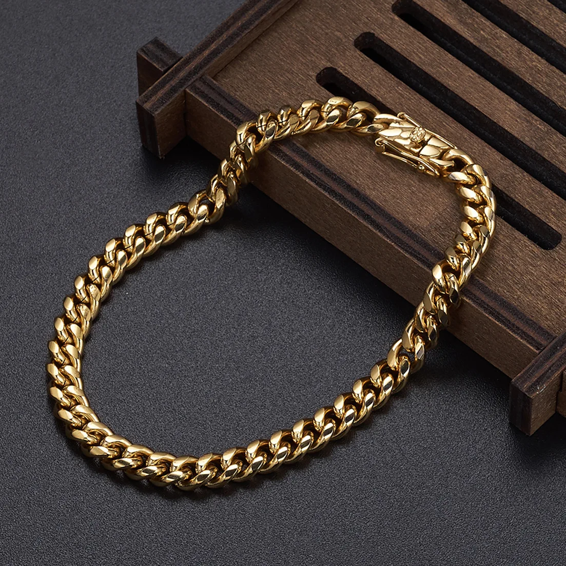 Bs4023 Non Tarnish 18k Ipg Gold Plated Stainless Steel Chain Mens ...