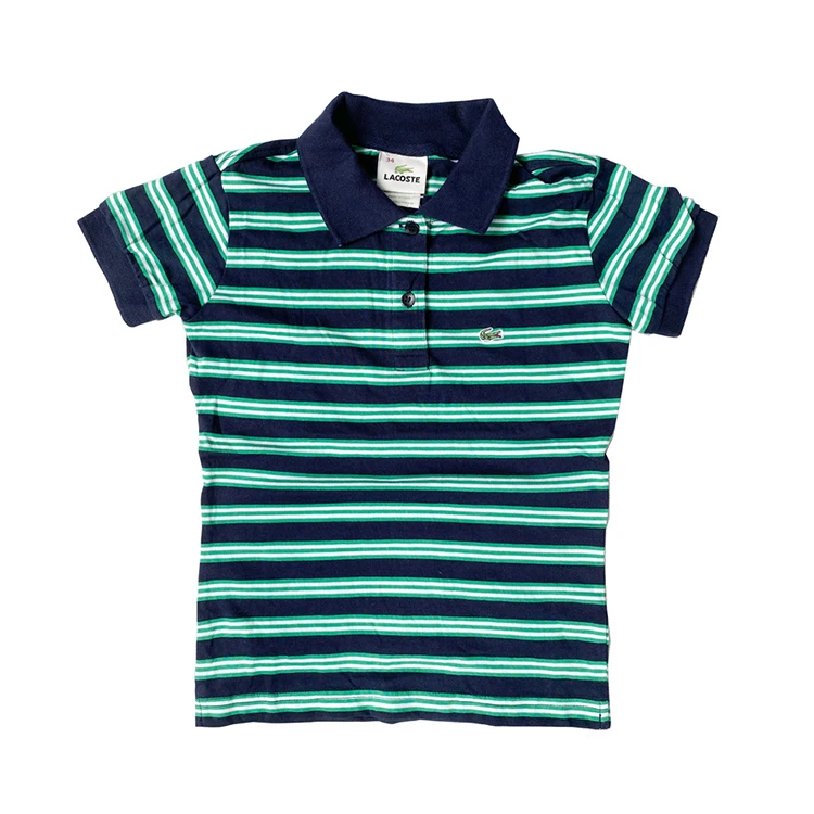 
Wholesale Branded Boys Short Sleeve Stripe Kids Clothes Stock Lot Polo Shirt 