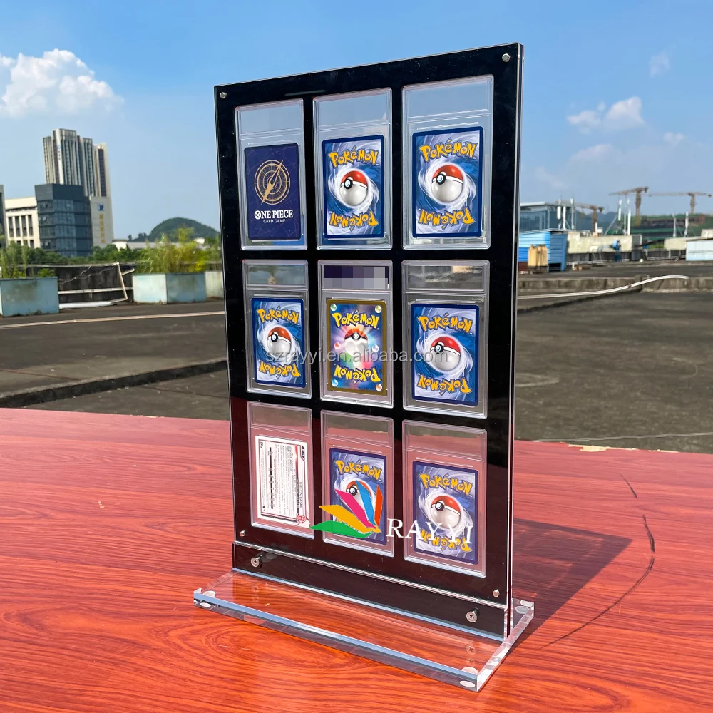 pokemon card display holder Custom Under $50! Sports/Pokemon/Magic Card Display. DIY Easy classroom or other places pokemon display cards PSA Stand