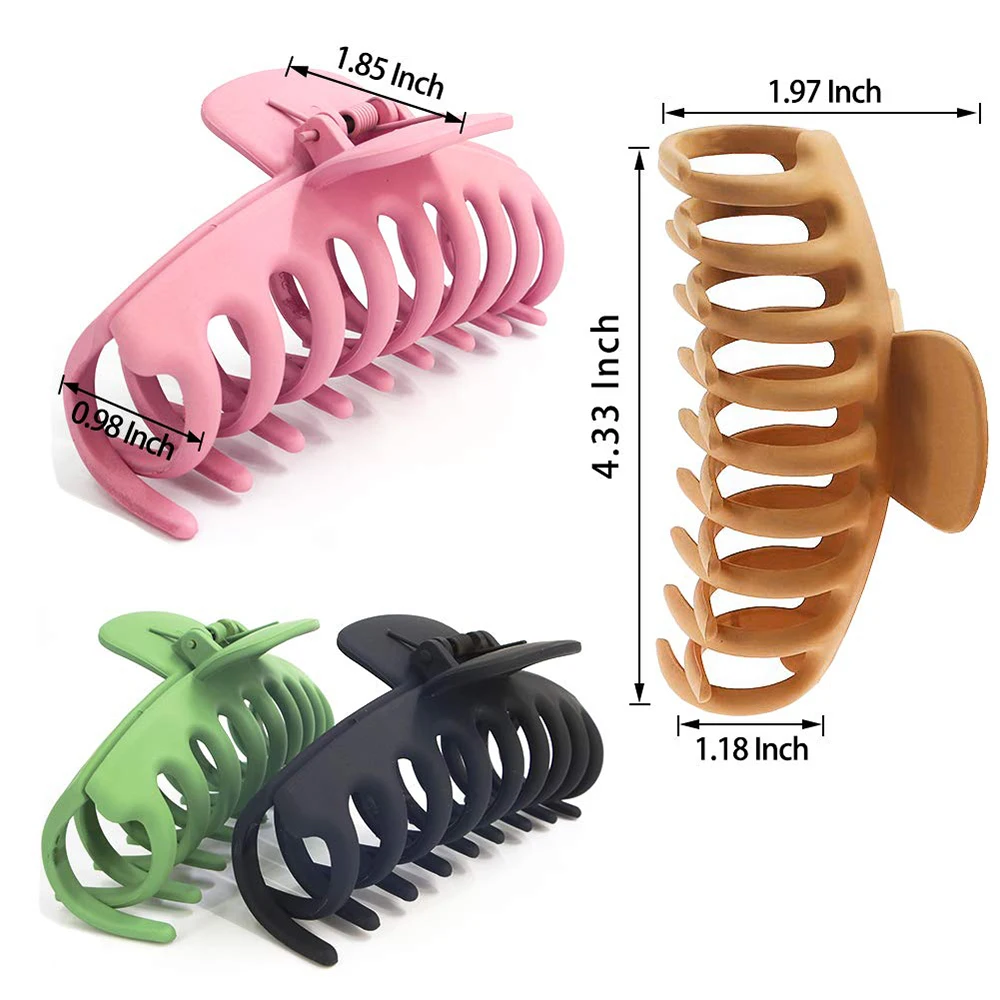 2021 China Manufacturer Big Strong Hold Hair Clips 4 Inch Nonslip Large Hair Claw Clips For