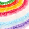 5.5cm 2y/7y Lace Trim Ribbon with Sequins for Sewing Wedding Dress Headwear Decoration Material Accessories V0202