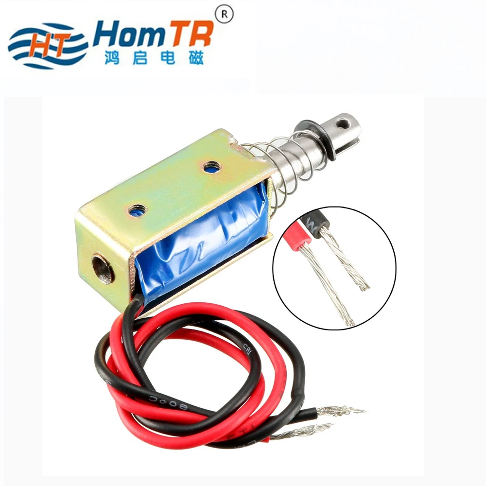 마이크로 미니 솔레노이드 밸브 전자석 오픈 프레임 Dc 푸시풀 타입 자석 6v 12v 24v Dc 전기 공기 밸브 물 가스