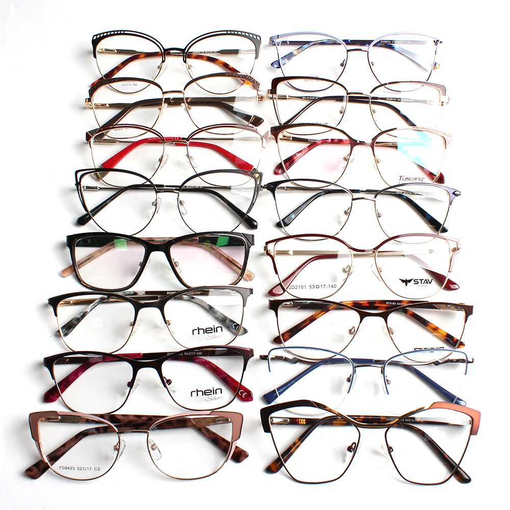 Cheap price assorted Eyeglasses frame metal eyewear frame stock ready Optical Eyewear designer glasses spectacle frames for shop