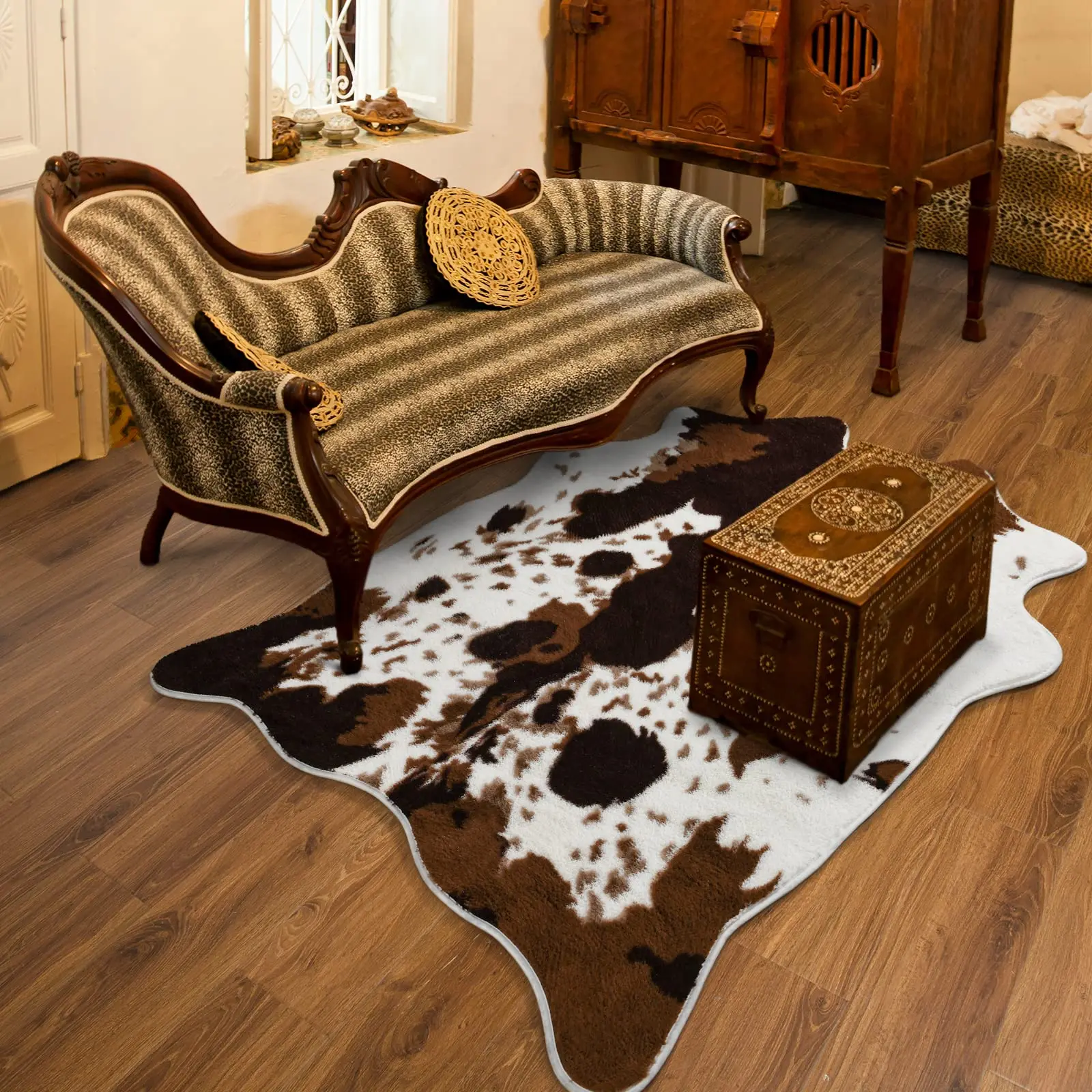 3d Print Area Rugs Cowhide Rugs For Living Room Bedroom Decor Cute