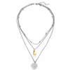 Hot sell bohemian shells hollowed out circular beads combined with multiple layers charm necklaces