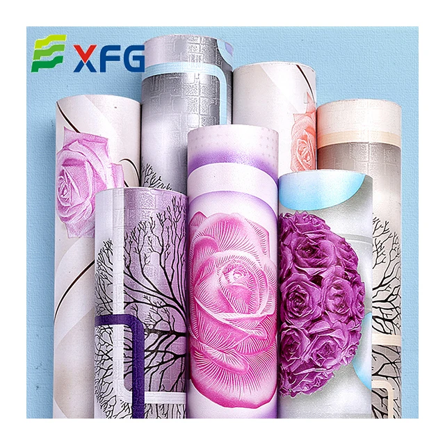 Custom Brand 45cm*10m Furniture PVC Decoration Waterproof Vinyl Wallpaper popular Decora