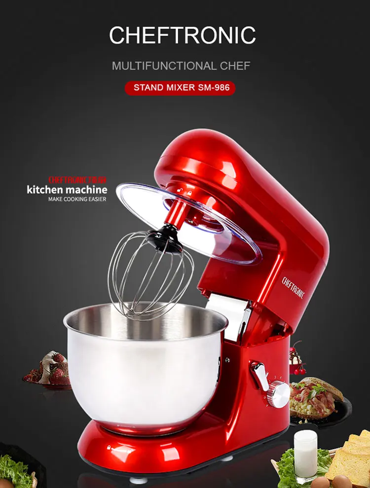 1800W 5L Professional Home Machine Kitchen Food Mixer