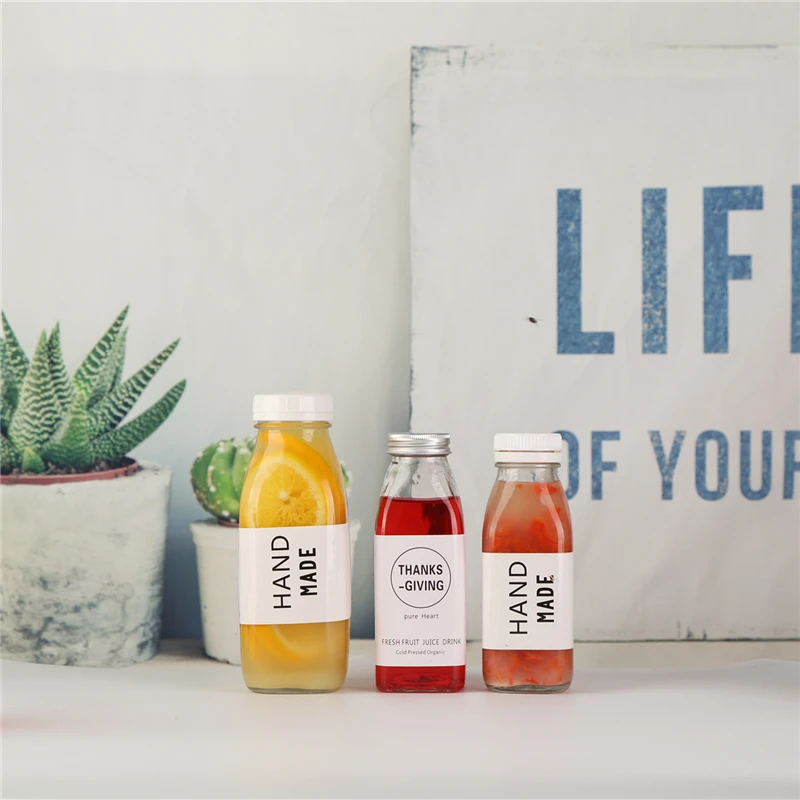 Wholesale Smoothie Bottle 300 Ml Glass Bottle Beverage Glass Juice