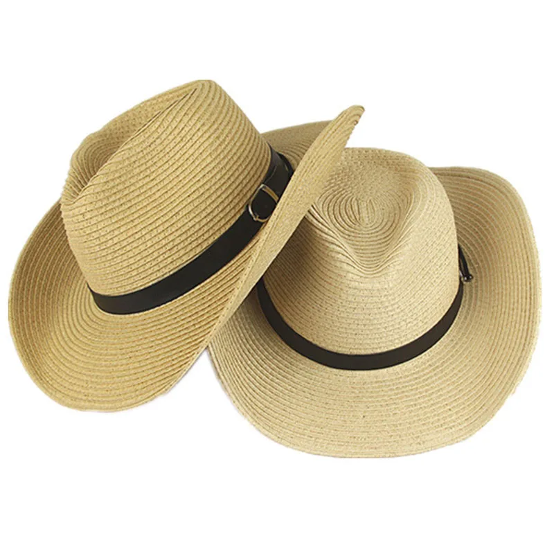 New Design Men's Hard Cowboy Straw Hat