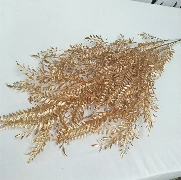 Luxury Decorative Artificial Golden Color Flowers For Wedding