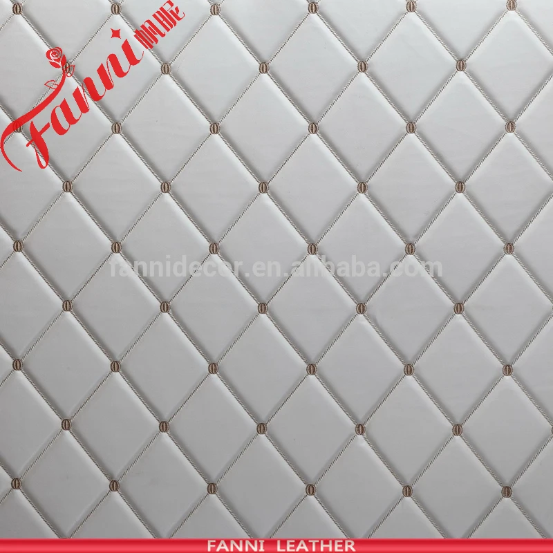 Wholesale Embroidery Pattern Sofa PVC Synthetic Leather Roll Stock Lot For Car Seat