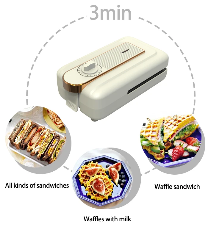 Household Automatic Removable Plates Timing Panini Maker Buy