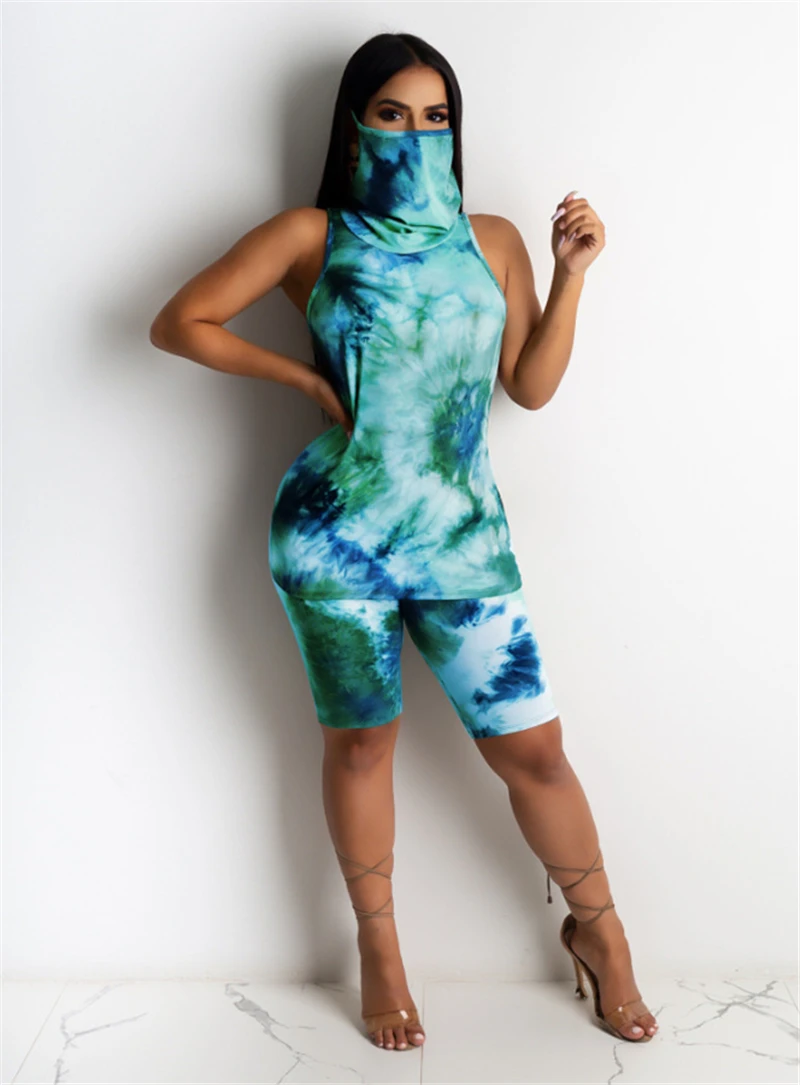 womens tie dye tracksuit set