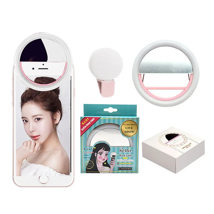 Shenzhen Wholesale mini 36 LEDS Mobile phone Selfie Ring Flash lens beauty Fill Light Lamp