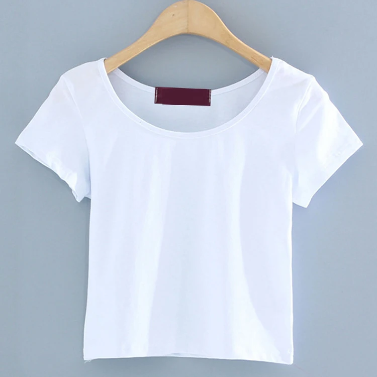 2019 Custom Women's Plain T-shirts Women Sexy Organic 100% Cotton Blank ...