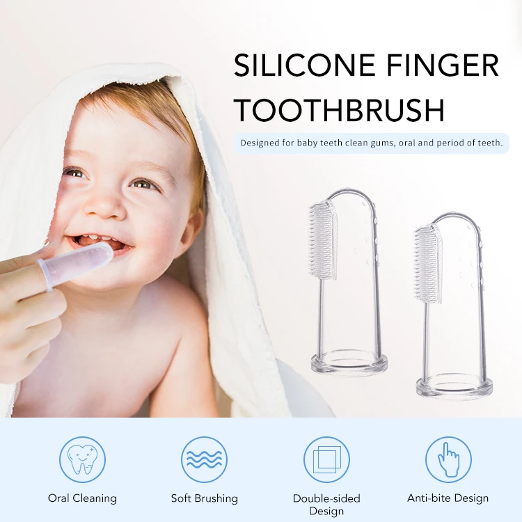 High Quality Babies Dental Finger Teeth Brush Silicone Baby Toothbrush