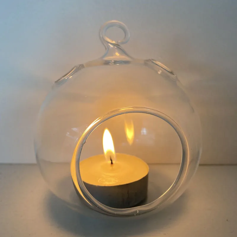 Hanging Clear Glass Globe Candle Holder For Wedding Decoration Christmas Party Diy Glass Sphere