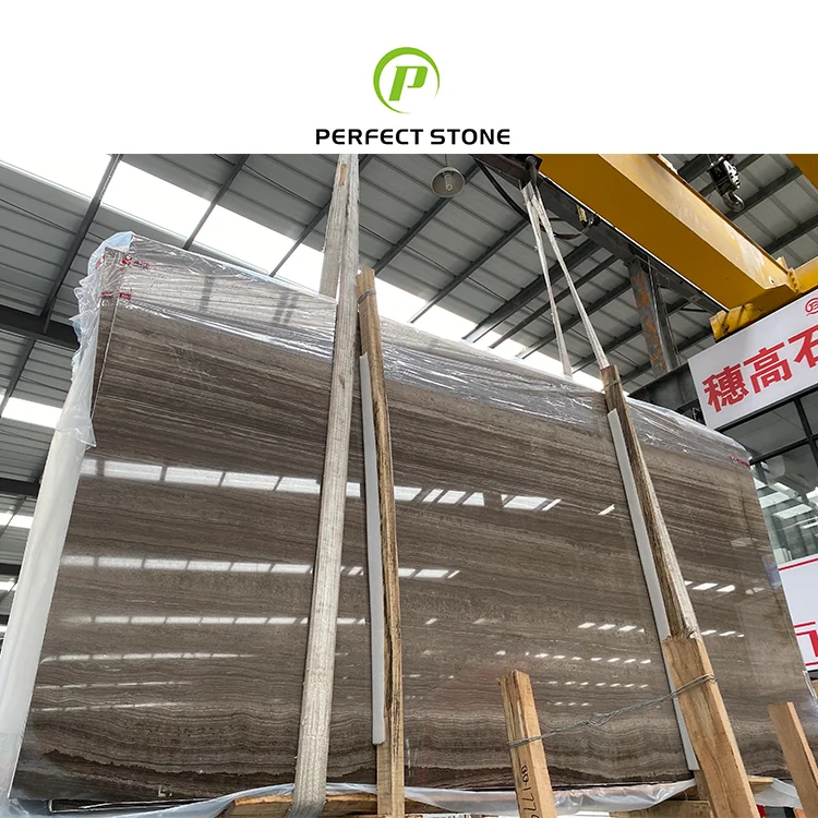 Big Slab Armani Brown Marble Wholesale Customized Natural Marble supplier