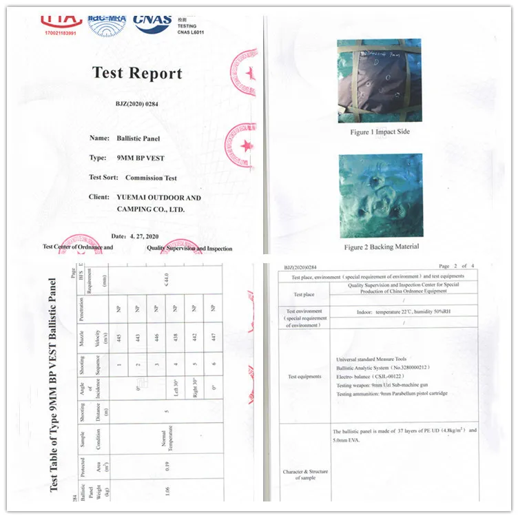 bulletproof TEST REPORT