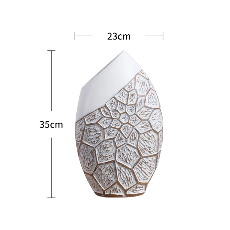 Hot sale polyresin vase custom hotel decorative flower vase large for wedding.JPG