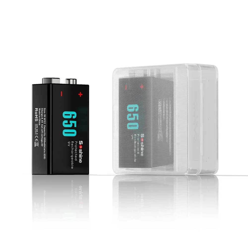 Soshine Wholesale 2 Cells 9 Volt Battery Storage Case