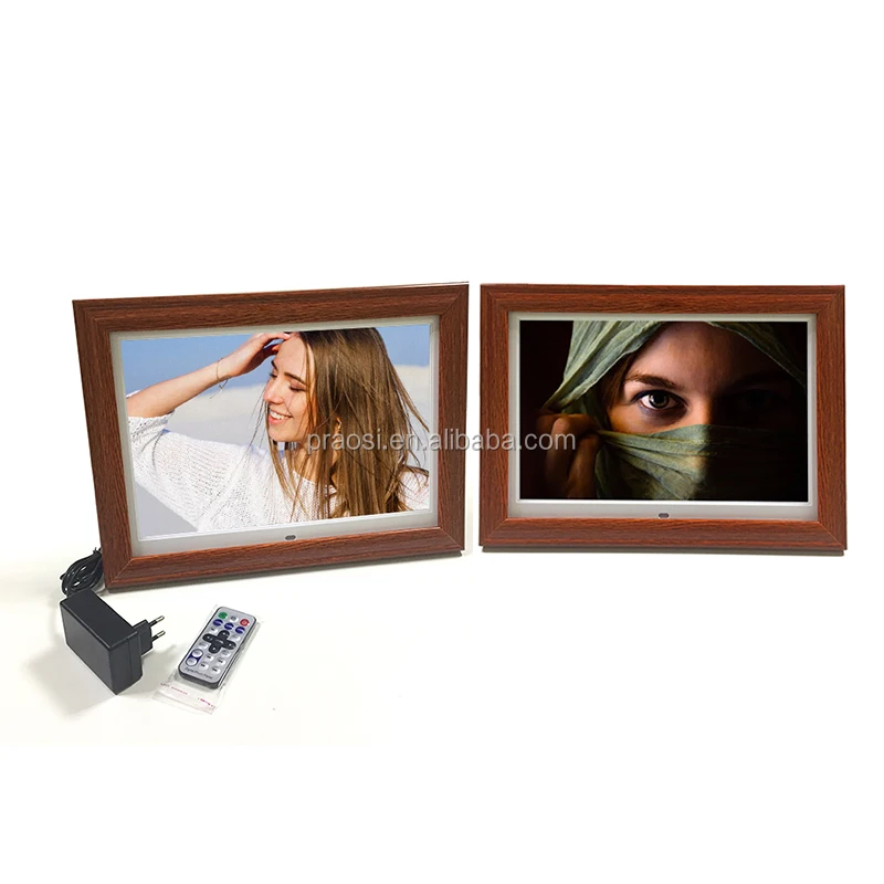 Pros Wood Frame Digital Picture Album Slim Wall Digital Photo Frame