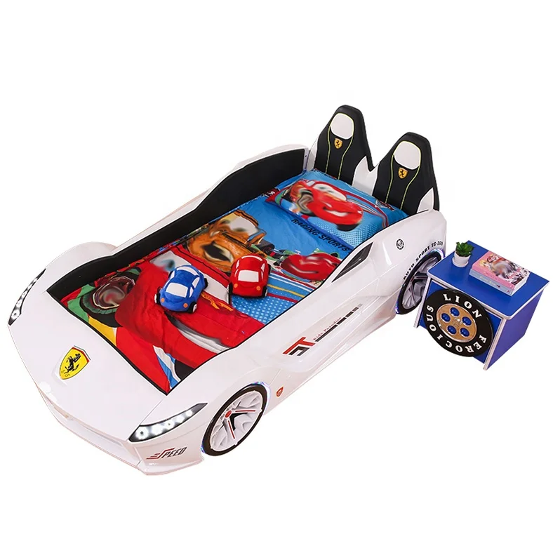 BUGKATTI-FAIRY ABS PLASTIC CHILDREN/KIDS RACE CAR BED WITH LED LIGHT AND SPEAKER SPECIFIC USE KIDS CAR BED