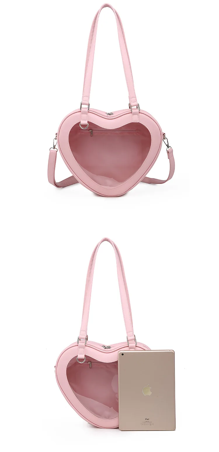 Wholesale Professional Factory Ita Shaped Bag Holographic handbag Purse  Love Heart Shape Crossbody Bags With Cheapest Price From m.