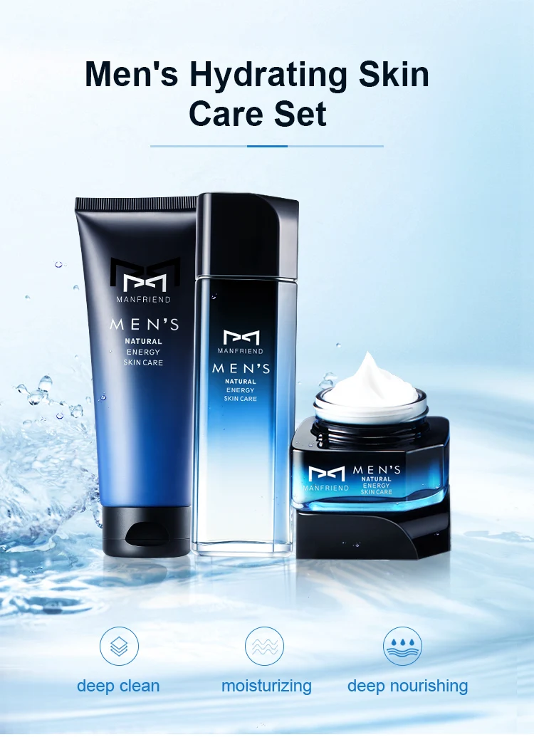 Custom Oem Mens Skin Care Products Face Cleanser Moisturizing Hydrating Essence Toner Cream