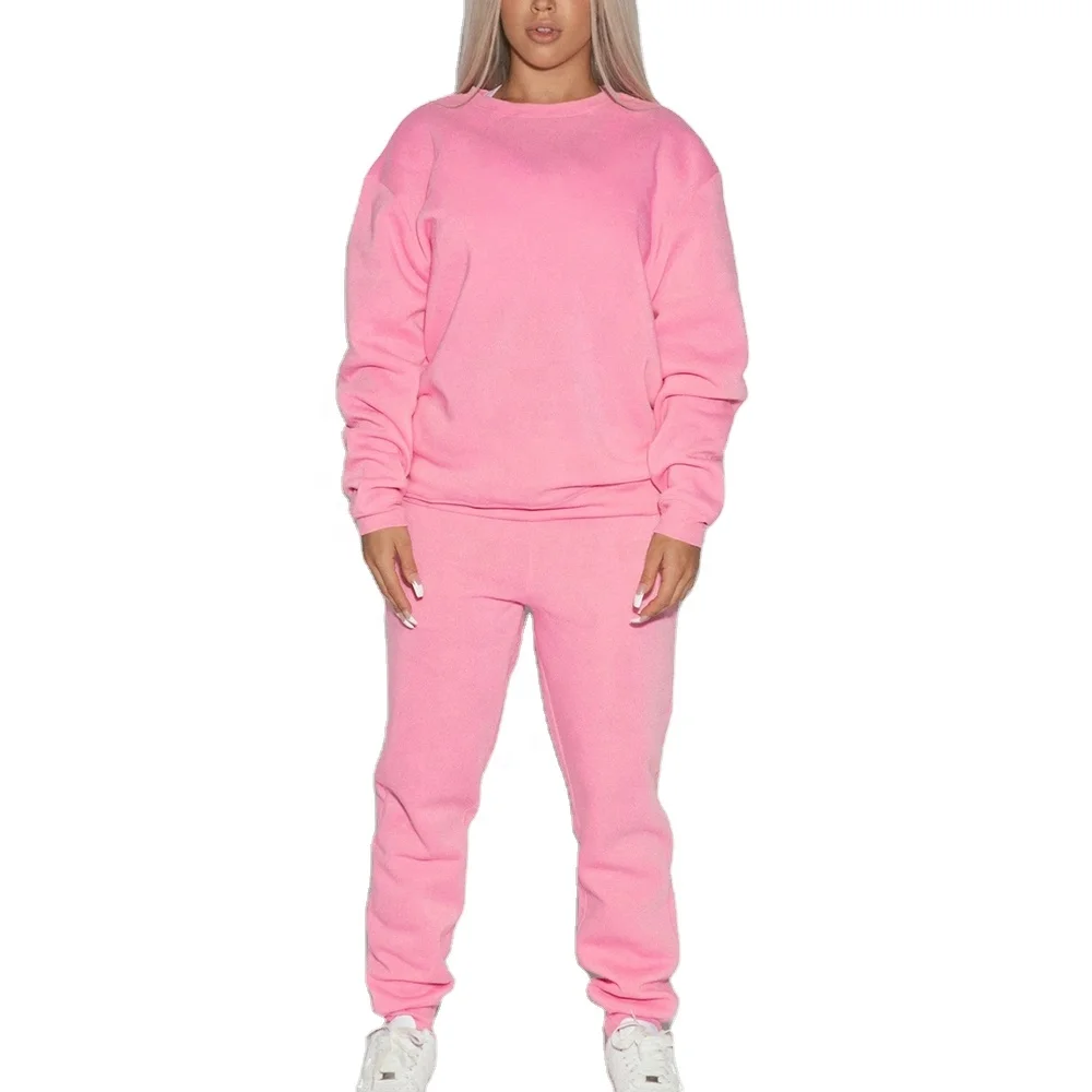 Pink womens sweatsuit sets Clearance