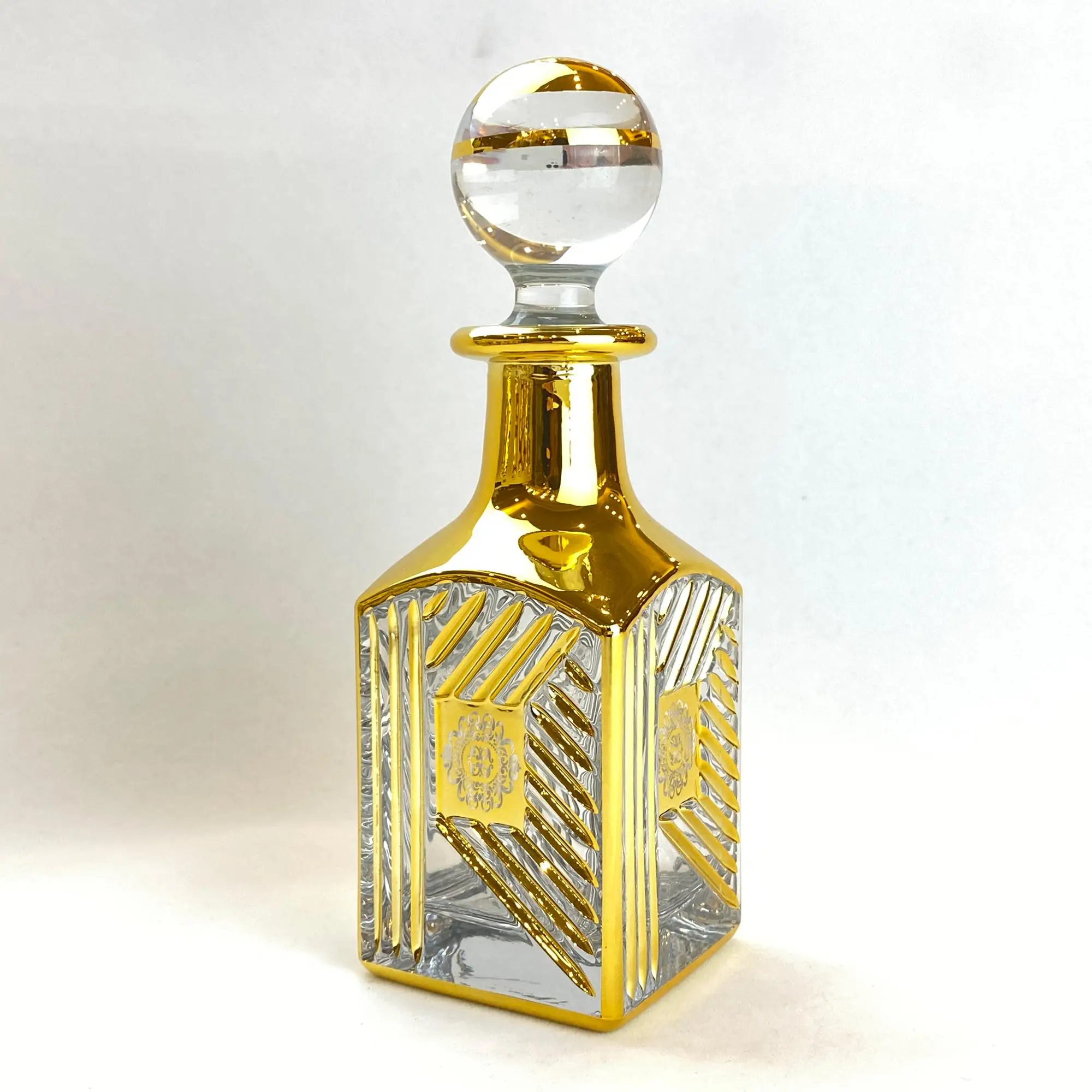 Luxury Real Gold Decorative Vintage Empty Perfume Bottle Dubai High