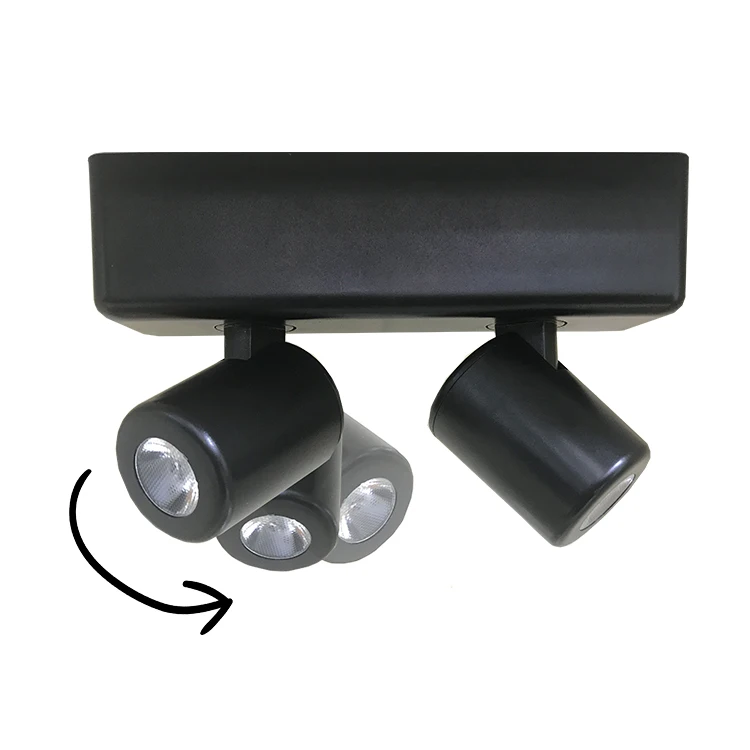 Adjustable Rotatable Surface Small 1w Dimmable ABS Portable Charging Black Led Spot Light