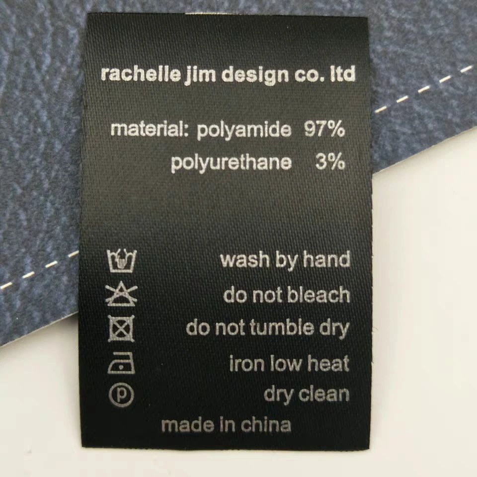 Custom Logo Woven Label Designs Jacquard Wash Care Labels And Hem Tags