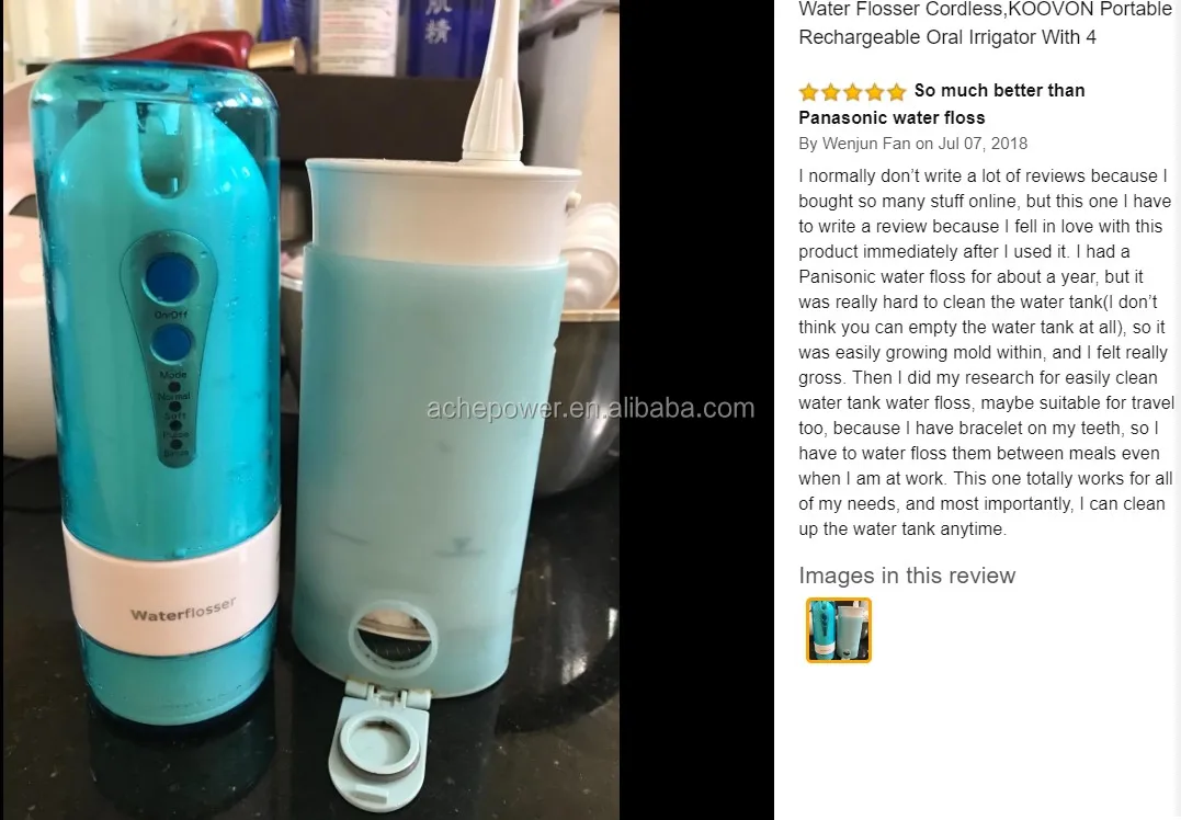 Mini Unique Folding Oral Irrigator Water Flosser Pik with Nasal Wash Function