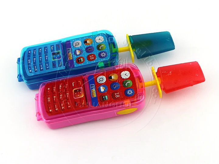 Interesting Mobile Phone Toy And Fruit Lollipop / Lollipop Candy Mobile