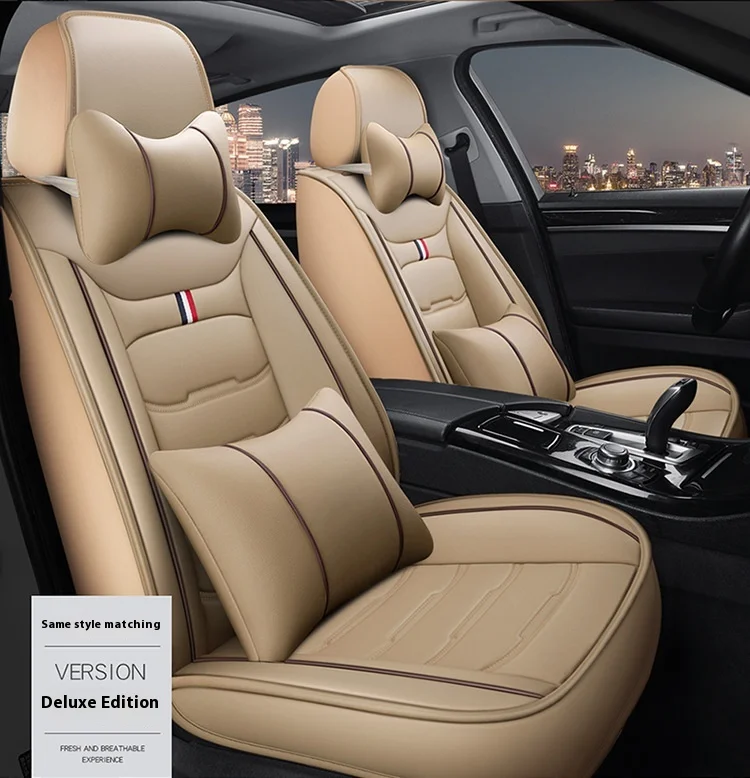 Leather Car Seat Cover Four Seasons Universal Wash-Free Cushion Easy-to-Care Seat Accessory details