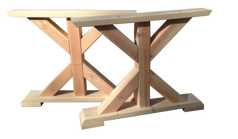 家具腿木质家具腿木制底座部分茶几脚餐桌可调节便宜的x形经典