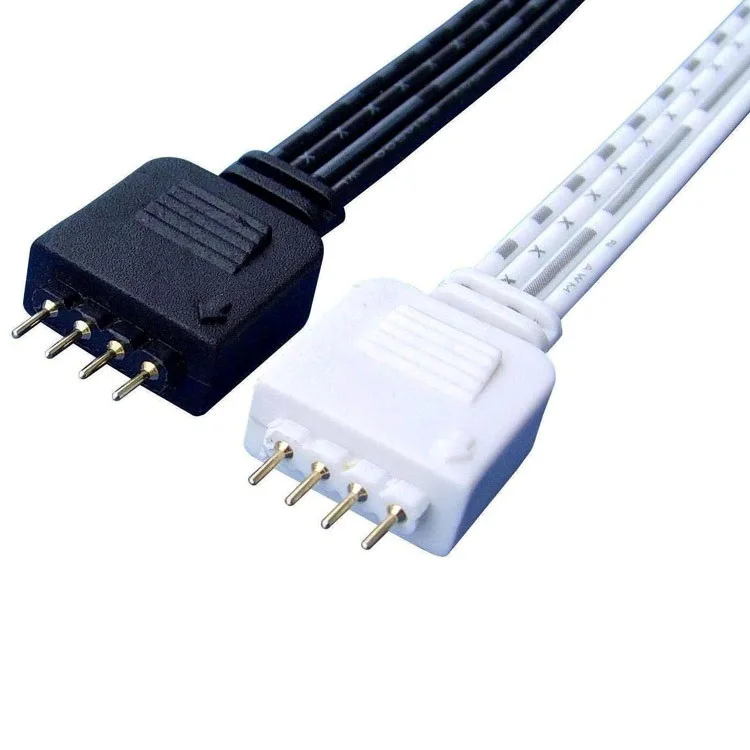 3A 4 pin RGB connector wire between led RGB tape and power supply, connection and RGB extension for LED light strip