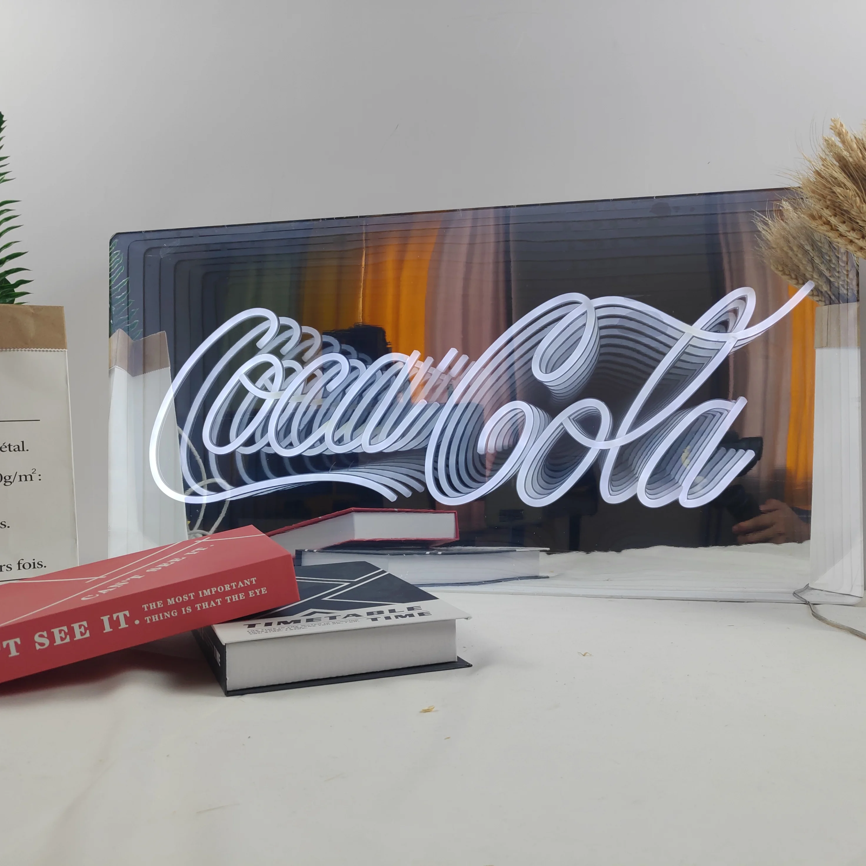 2020 flexible led neon light coca-cola led neon light box glass tube neon sign acrylic box OEM China supplier