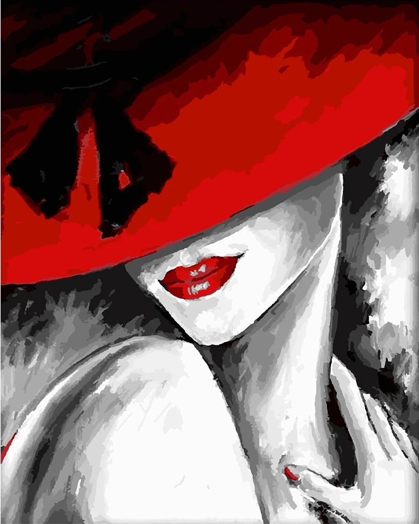 Уильям Странг дама в красной шляпе