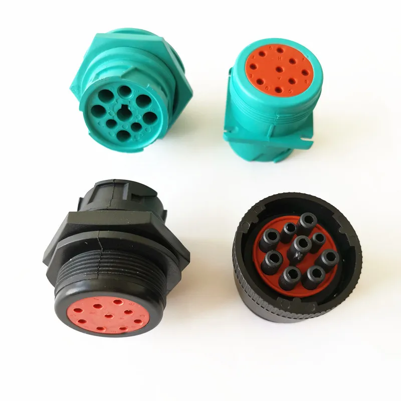Deutsch 9 Pin Male Female Plugs Hd Series Green Round Type Connector