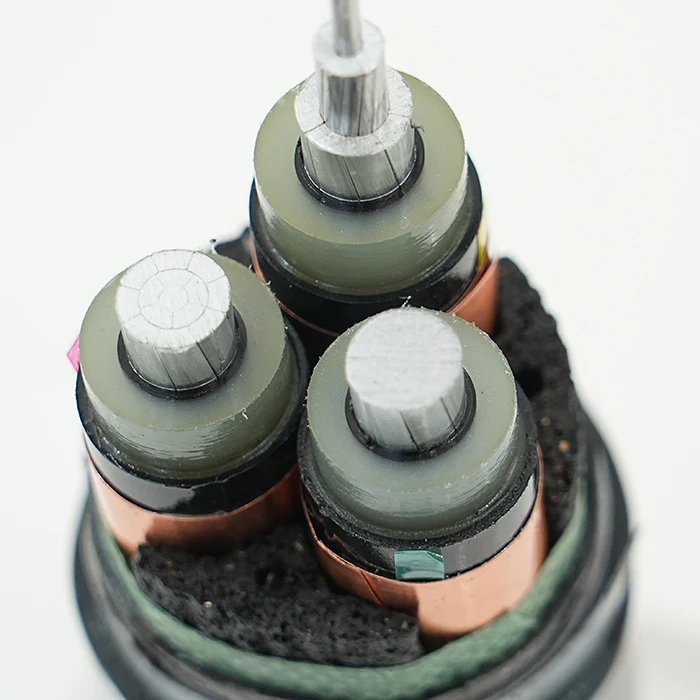 Comparison chart of 35kV cable insulation types: XLPE, EPR, and silicone rubber performance curves