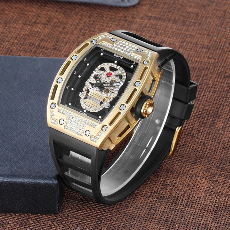 Skone 5146 New Mens Diamond Silicone 