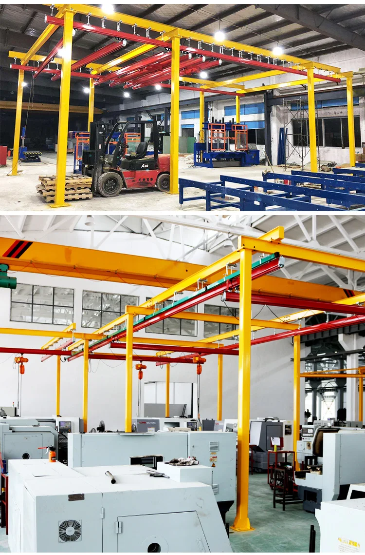 2tons flexible beam light rail kbk overhead crane lifting equipment