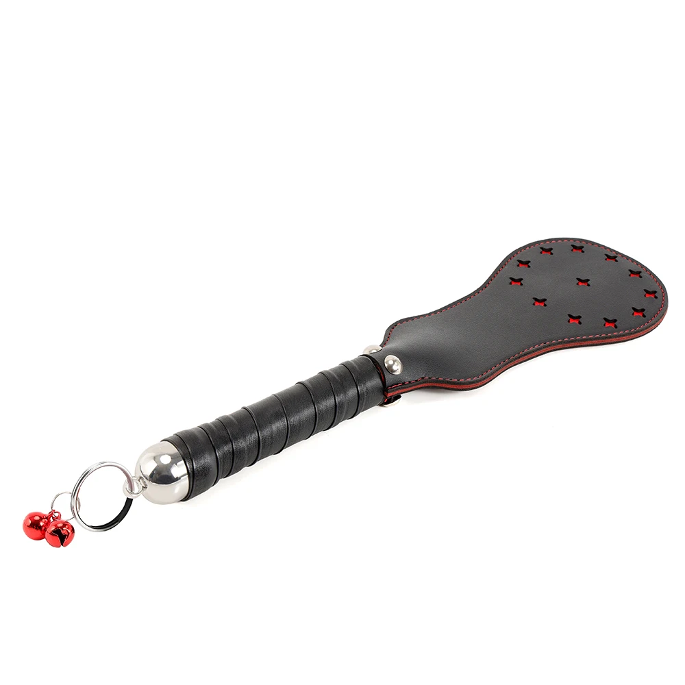 Erotic Toys Pu Leather Floggers And Whips Bdsm Spanking Paddle Whips With Bells For Bdsm Fetish 