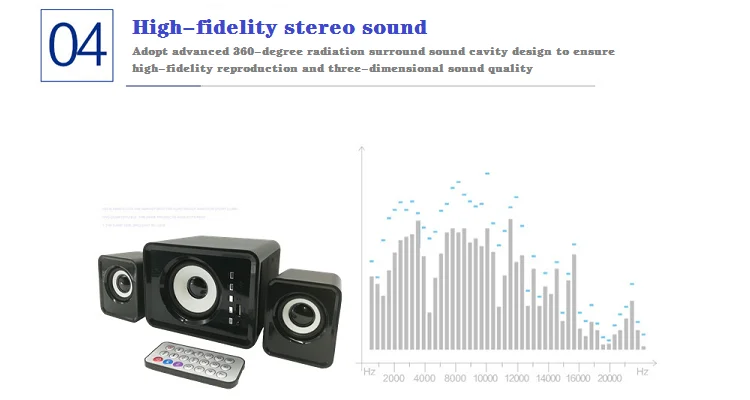 FT-202BT Mini usb2.1 multimedia speaker with bluetooth TF card computer speaker - ANKUX.COM