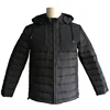 High quality solid color winter men jacket stand collar polyester padding quilted coat