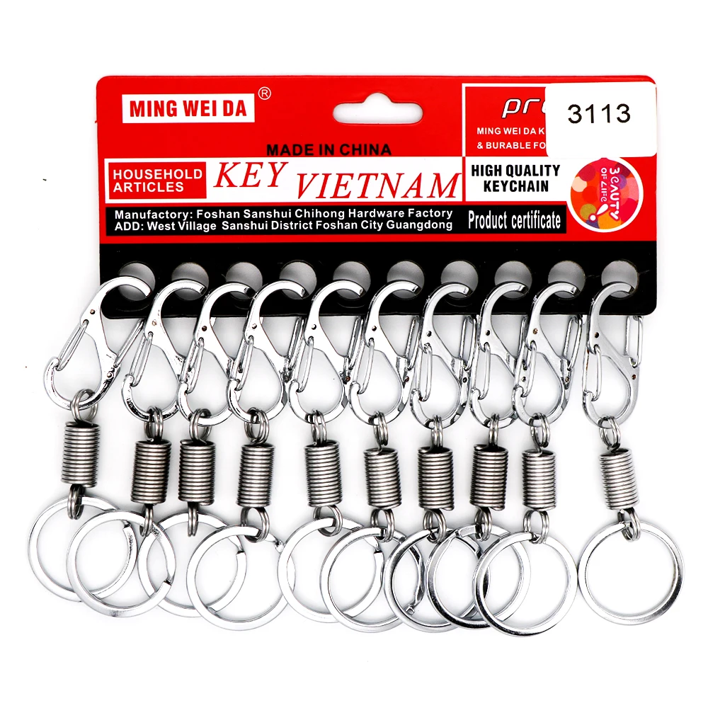 Metal Double Key Ring Spring Snap Key Ring Car Key Holder Buy Metal